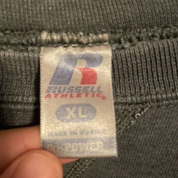 Y2K Russell Athletic Pullover Sweatshirt Gray Size XL - Picture 7 of 8
